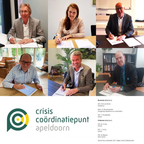 Bestuurders zorgorganisaties ondertekene convenant