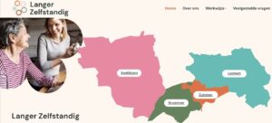 Screenshot van homepage van de website Langer Zelfstandig